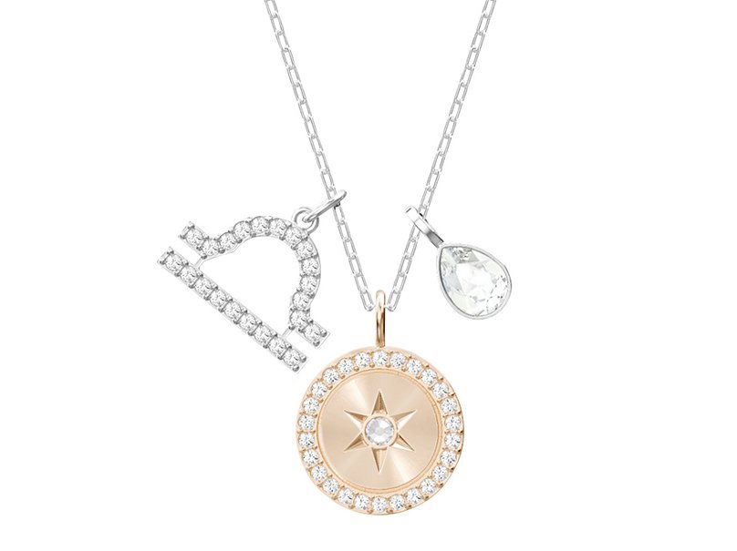 swarovski Women's White Rhodium plated Libra Zodiac Pendant 5349218