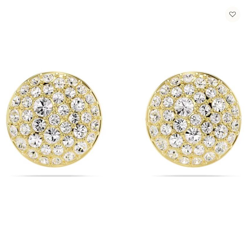 swarovski Meteora stud earrings White, Gold-tone plated 5683444