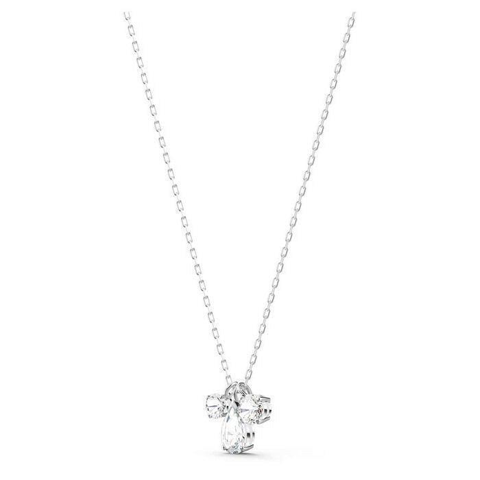 swarovski smykke Attract Cluster Pendant, White, Rhodium Plated - 5571077
