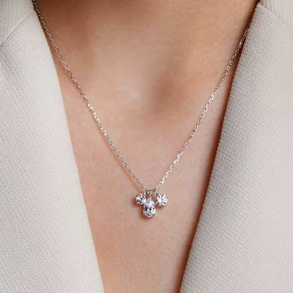 swarovski smykke Attract Cluster Pendant, White, Rhodium Plated - 5571077