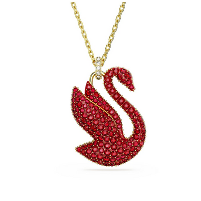 Pendant Swan Large Red Gold Necklace 5649773
