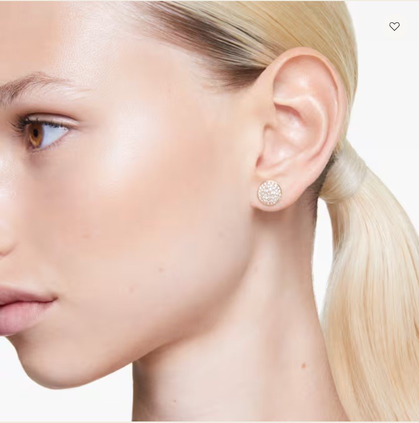 swarovski Meteora stud earrings White, Gold-tone plated 5683444