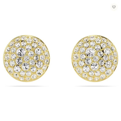 swarovski Meteora stud earrings White, Gold-tone plated 5683444