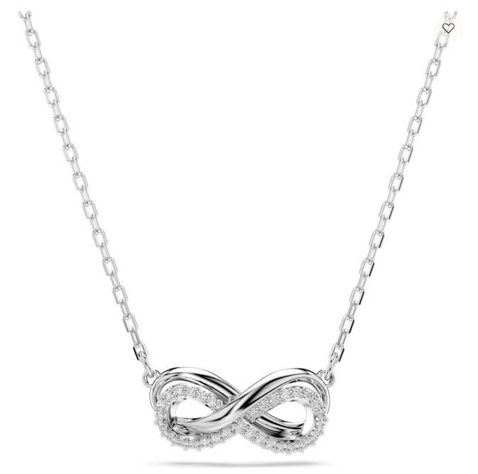 swarovski Hyperbola pendant , Infinity, White, Rhodium plated 5687265