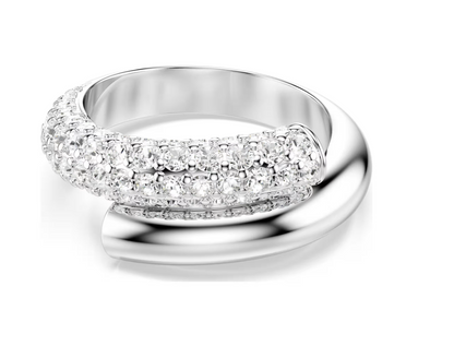 Dextera ring White, Rhodium plated, size 58