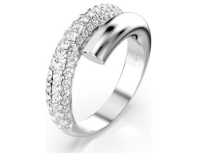 Dextera ring White, Rhodium plated, size 58