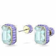 swarovski ORBITA EARRINGS OCTOGONAL CUT MULTICOLOR GOLD TONE 5641406